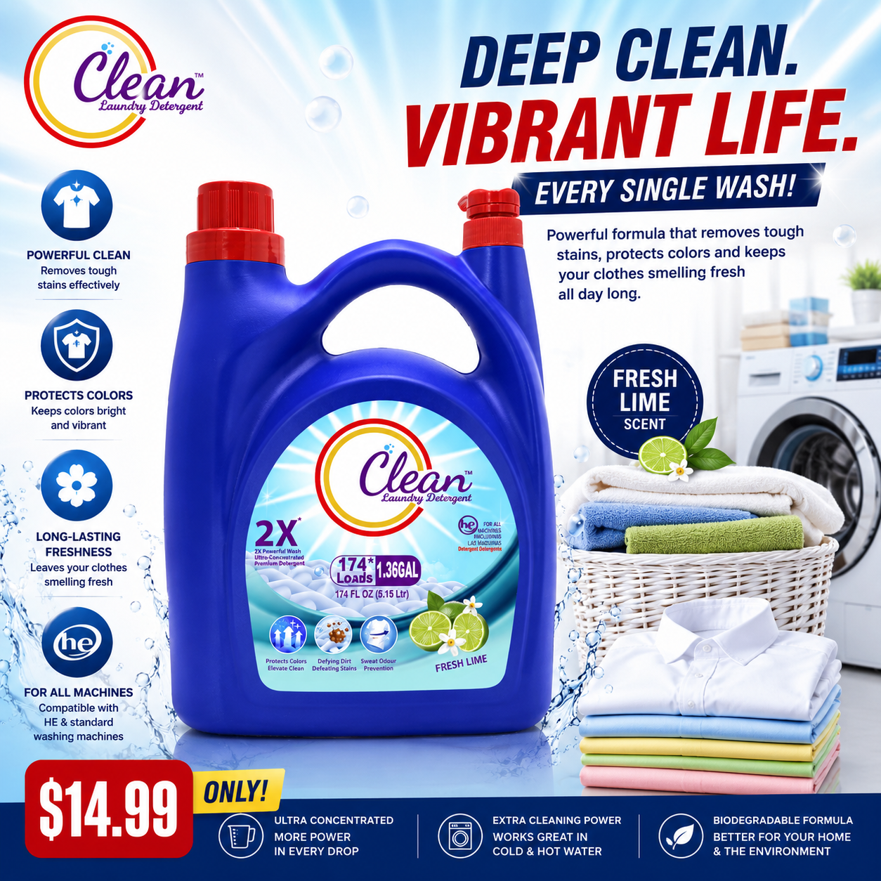 Liquid Laundry Detergent – Powerful Stain Removal & Fabric Care - Image 6